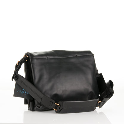 Lanvin Calfskin Flap Shoulder Bag Black 3 of 6
