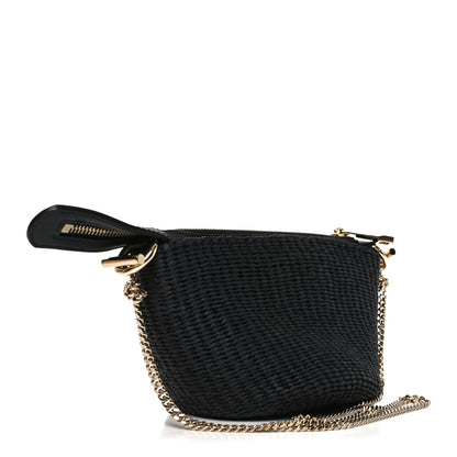Chloe X MIFUKO Raffia Calfskin Mini Chain Basket Black 2 of 9