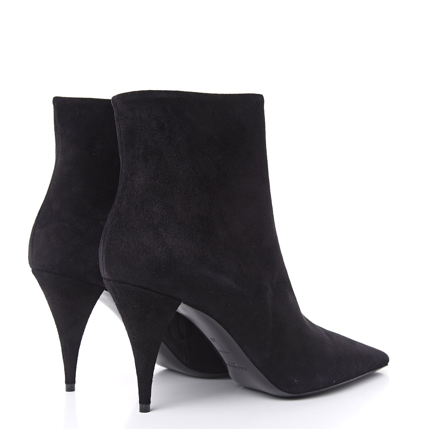 Saint Laurent Suede Kiki Ankle 85 Zip Boot 39 Black 4 of 9