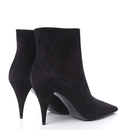 Saint Laurent Suede Kiki Ankle 85 Zip Boot 39 Black 4 of 9