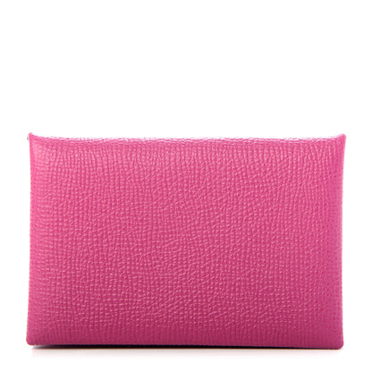 Hermes Epsom Calvi Card Case Rose Pourpre 1 of 7