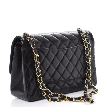 Chanel Lambskin Quilted Jumbo Double Flap Black 4 of 9