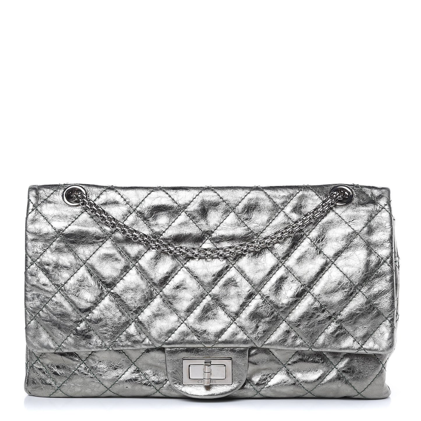 Metallic Aged Calfskin Quilted 2.55 Reissue 227 Flap