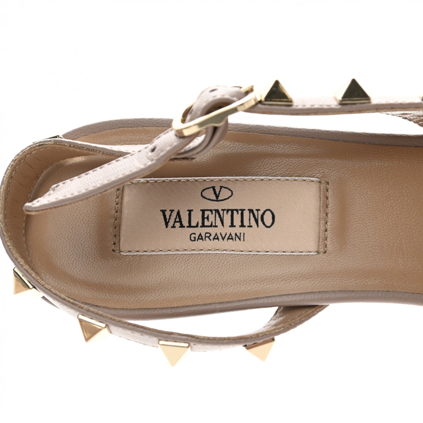 Patent Rockstud Half D'Orsay Slingback 50mm Pumps 37 Poudre