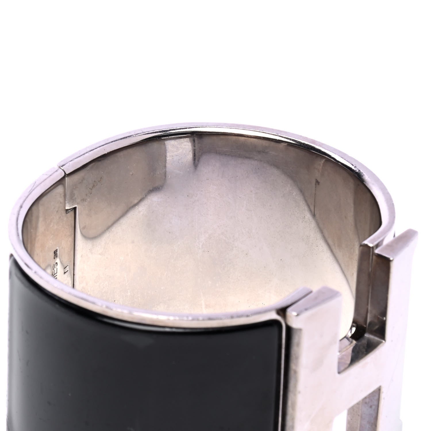 Hermes Enamel Extra Wide Clic Clac H Bracelet GM Black 3 of 5