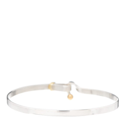 Tiffany Sterling Silver 18K Yellow Gold Hook Eye Bangle Bracelet 3 of 4