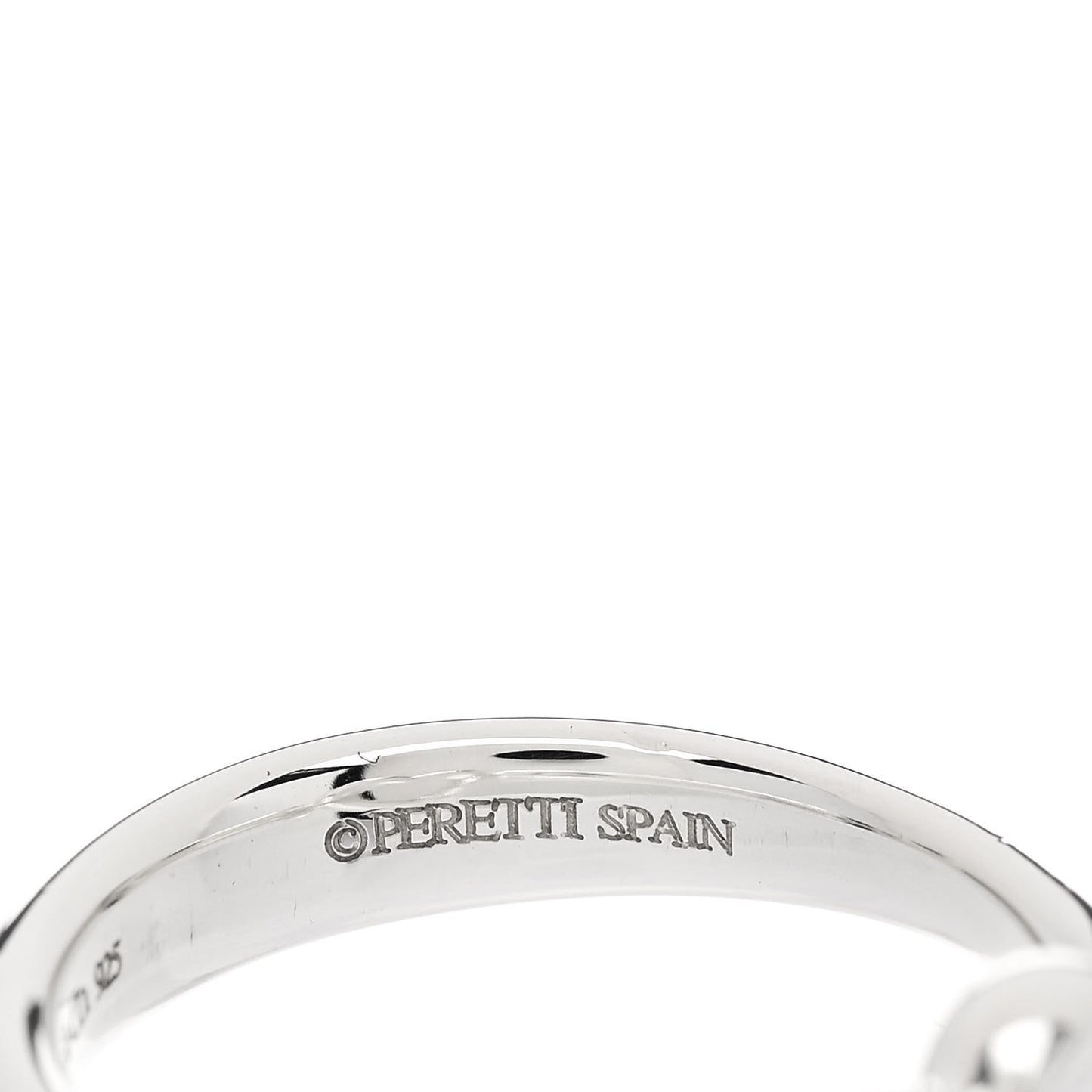 Sterling Silver Diamond Elsa Peretti Open Heart Ring 49 4.75