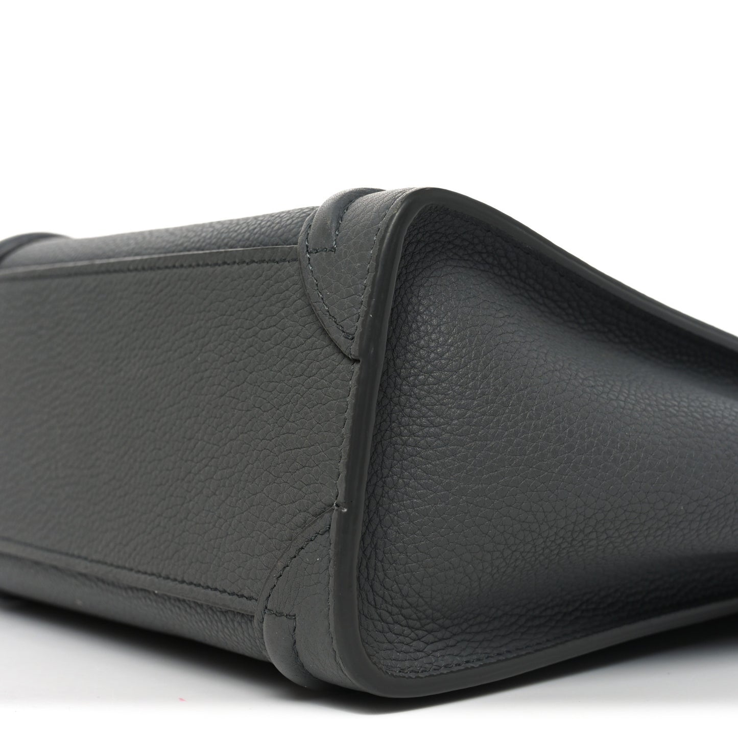 Drummed Calfskin Nano Luggage Kohl