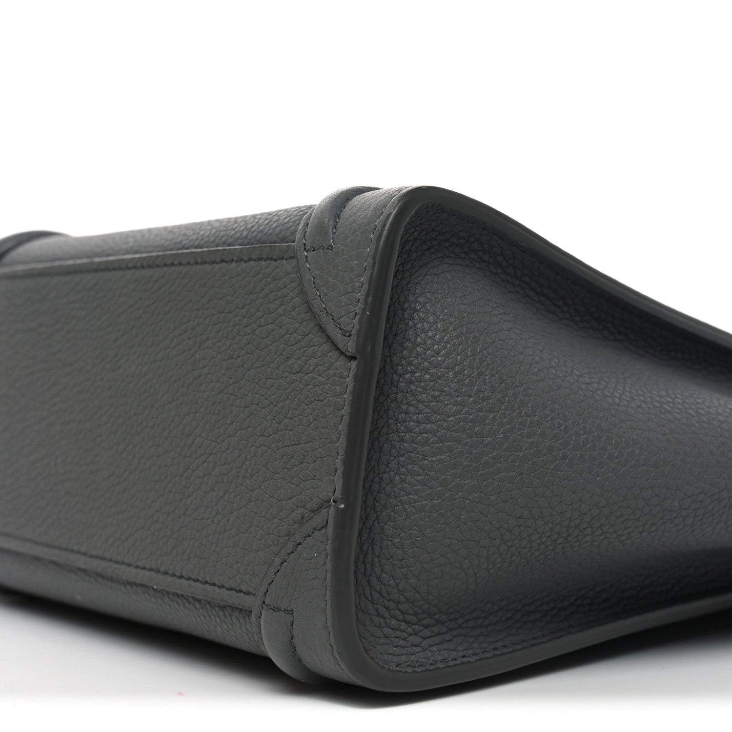 Celine Drummed Calfskin Nano Luggage Kohl 10 of 10