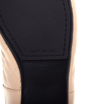 Chanel Lambskin Quilted Cap Toe Slipper With Pouch 37 Beige Black 9 of 12