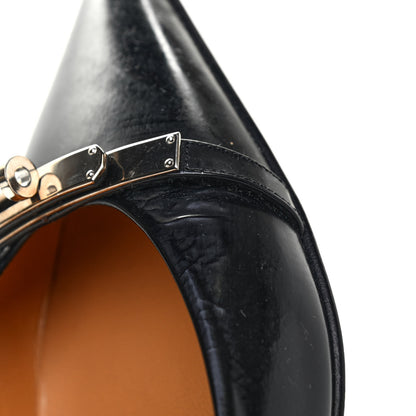 Hermes Patent Ballerina Flats 37.5 Black 10 of 10