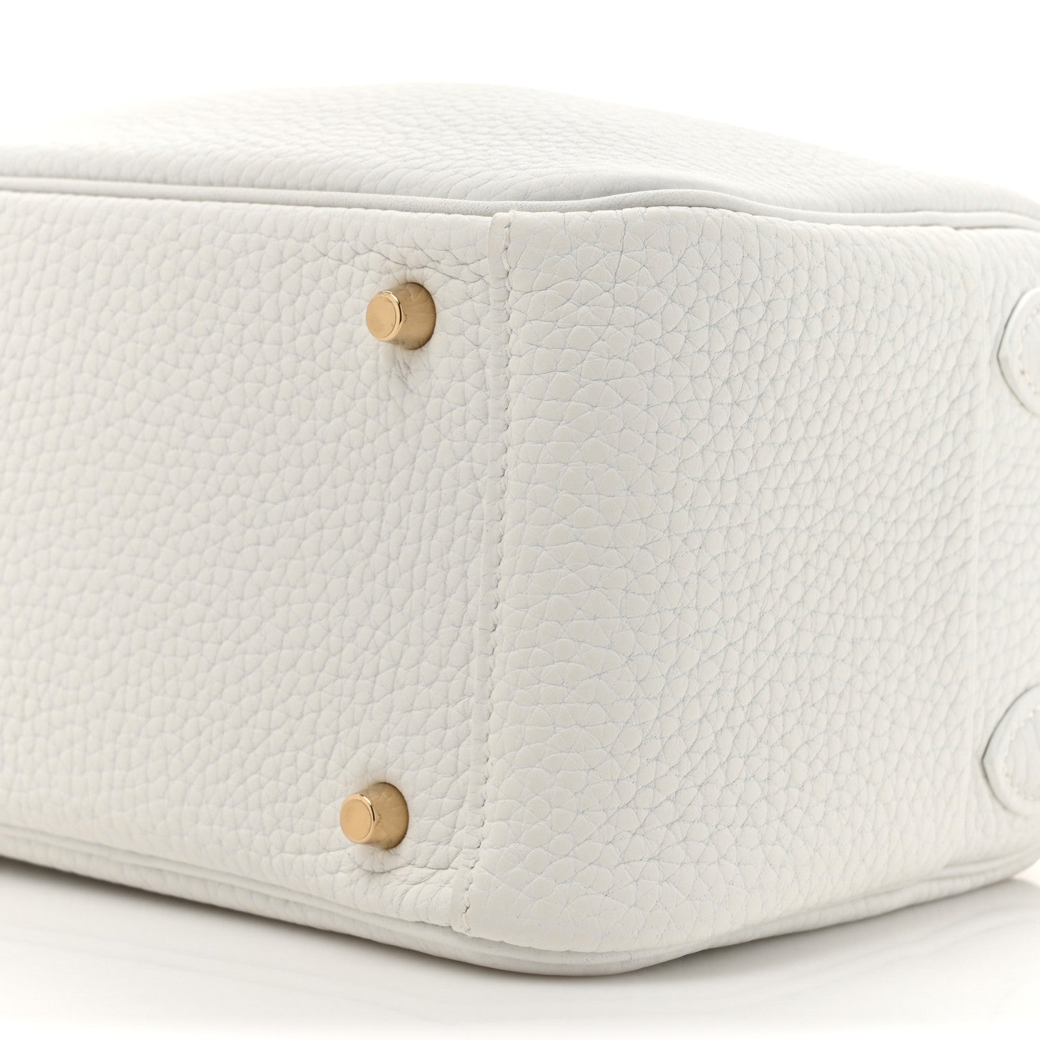 Hermes Taurillon Clemence Mini Lindy 20 New White 9 of 11