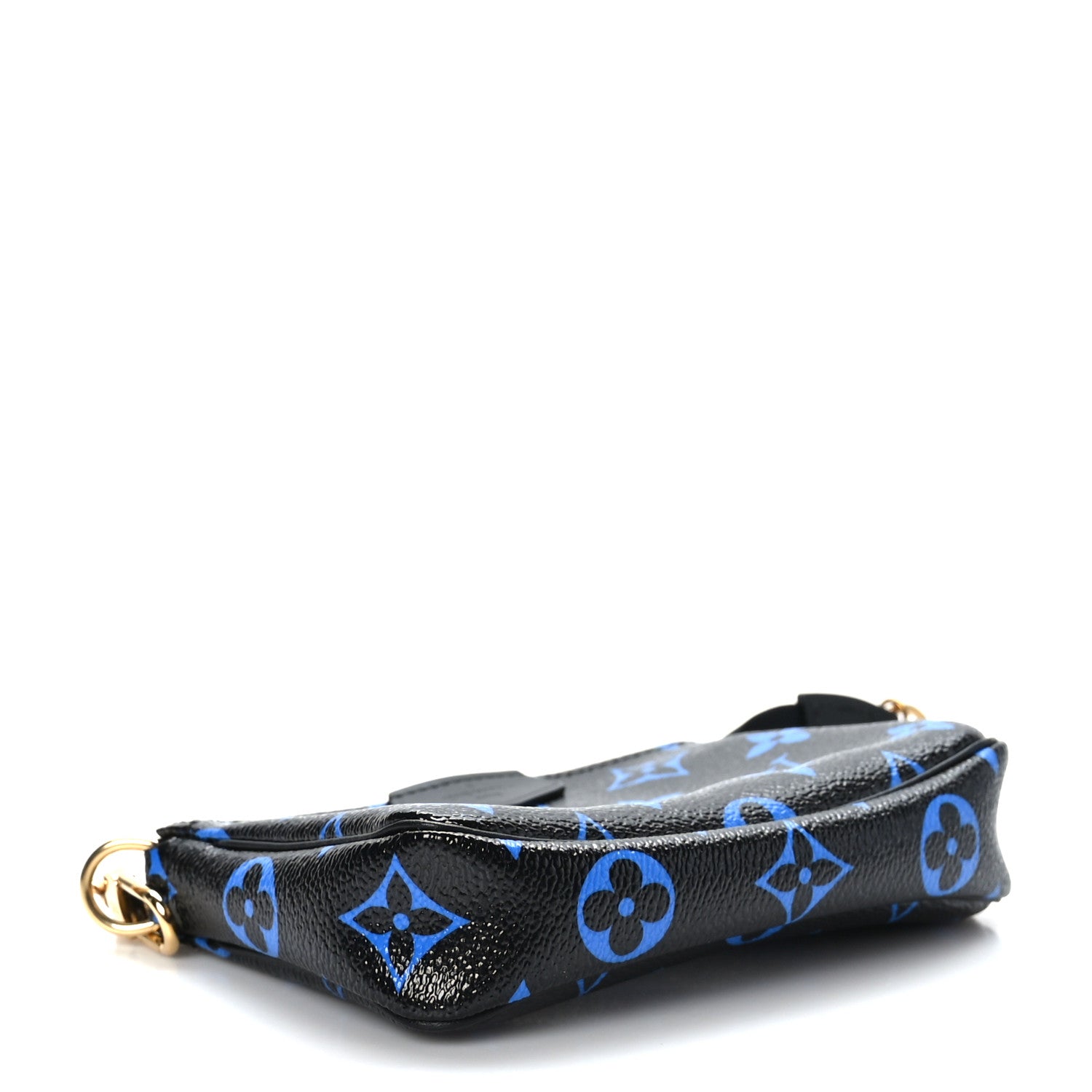 Louis Vuitton Colored Monogram Mini Pochette Accessories Blue Black 4 of 8