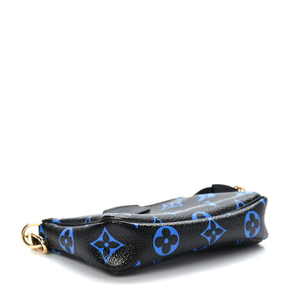 Louis Vuitton Colored Monogram Mini Pochette Accessories Blue Black 4 of 8