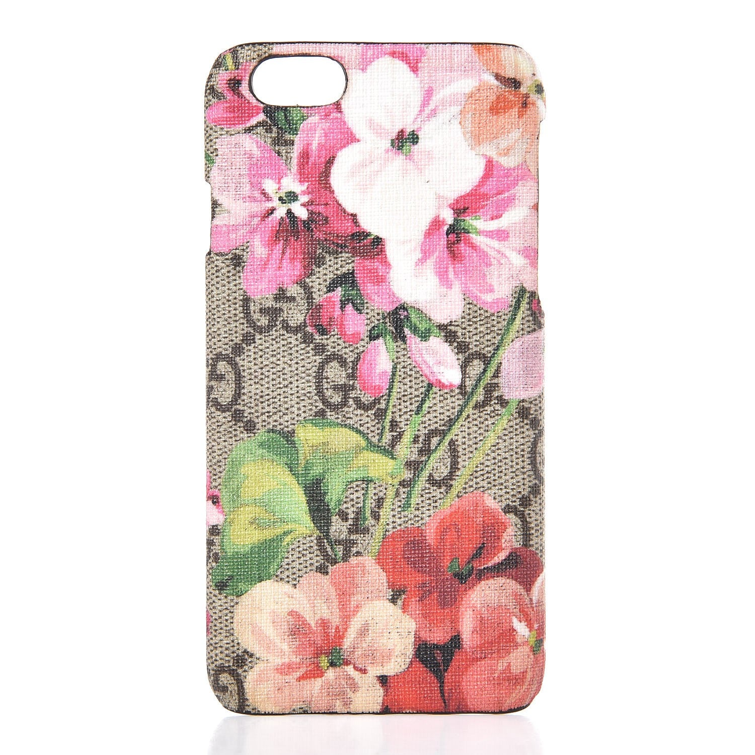 Gucci GG Supreme Monogram Blooms iPhone 6 Case Beige Multicolor Dry Rose 1 of 6