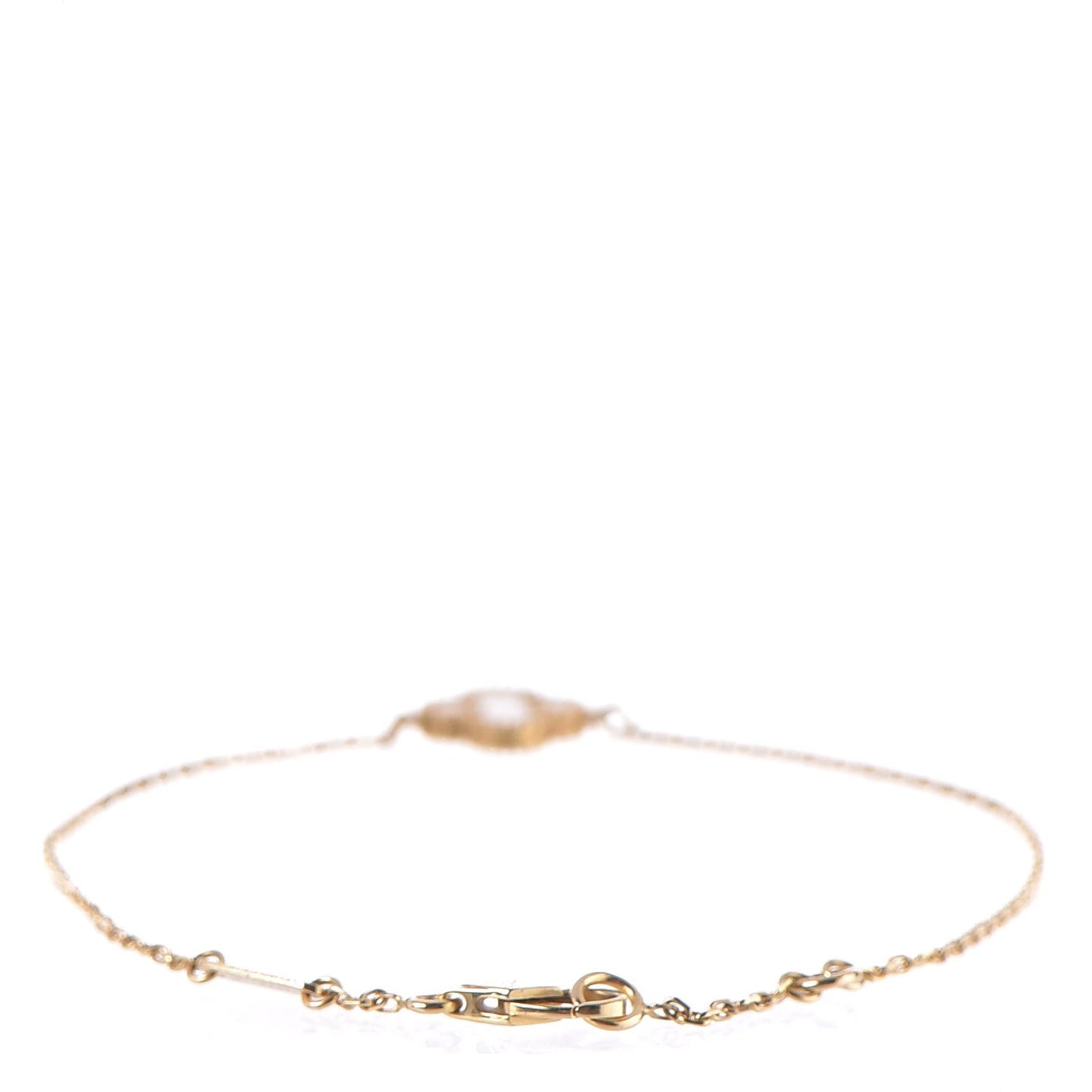 18K Yellow Gold Mother of Pearl Sweet Alhambra Bracelet