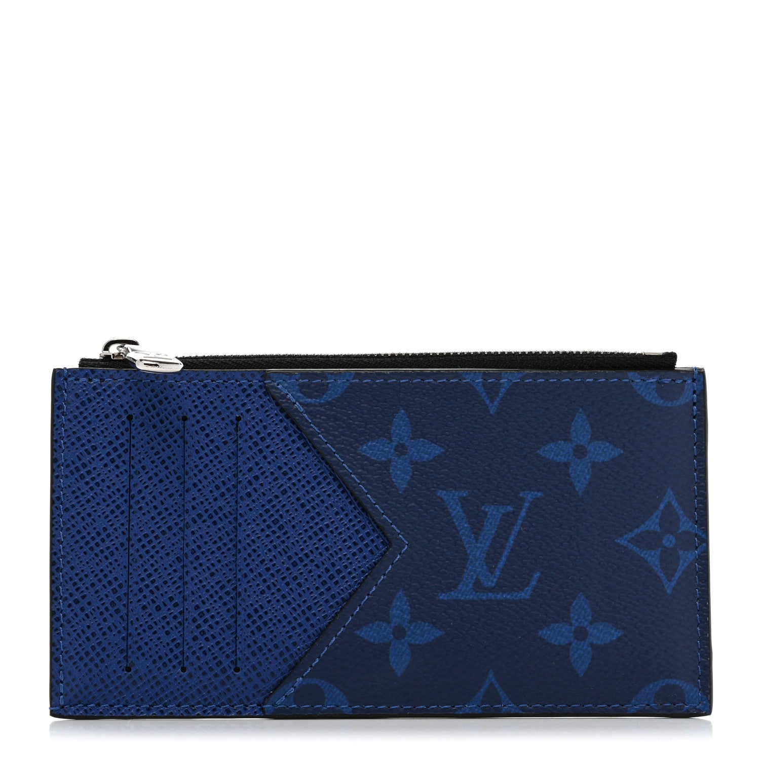 Louis Vuitton Monogram Taiga Coin Card Holder Cobalt 1 of 6