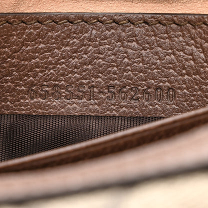 Gucci GG Supreme Monogram Textured Calfskin Web Mini Ophidia Half Moon Hobo Beige Ebony New Acero 7 of 10