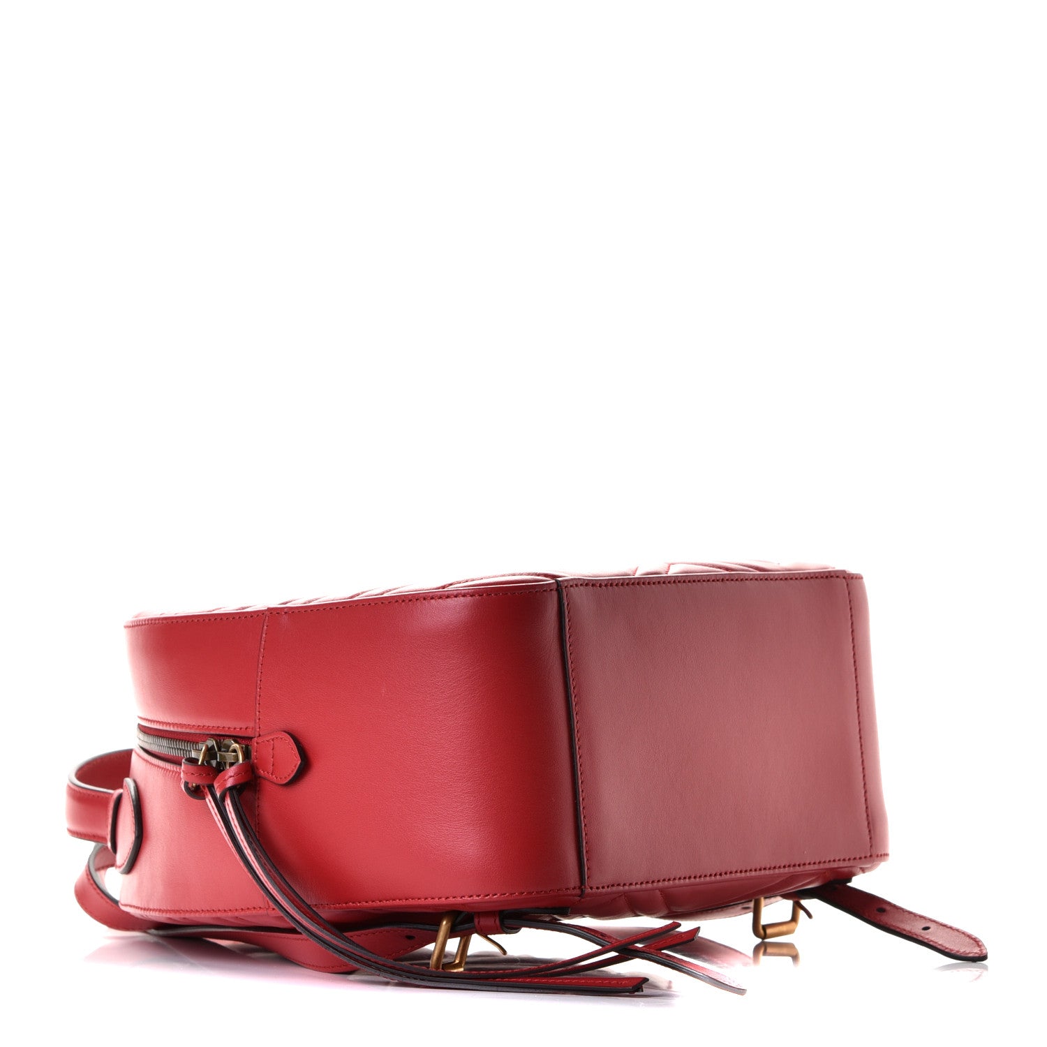 Gucci Calfskin Matelasse GG Marmont Dome Backpack Hibiscus Red 6 of 6