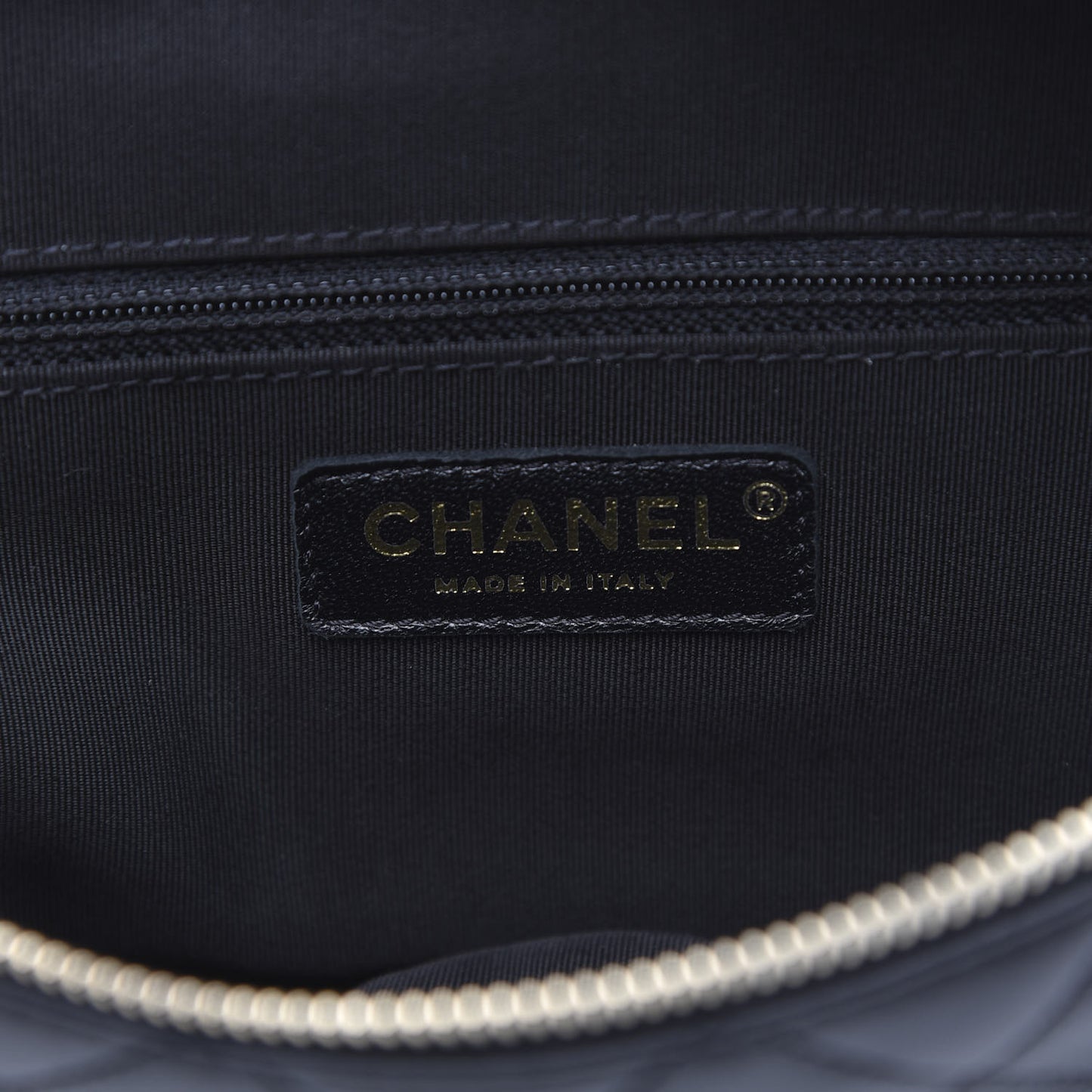 Lambskin Quilted Studded Waist Bag Fanny Pack Black
