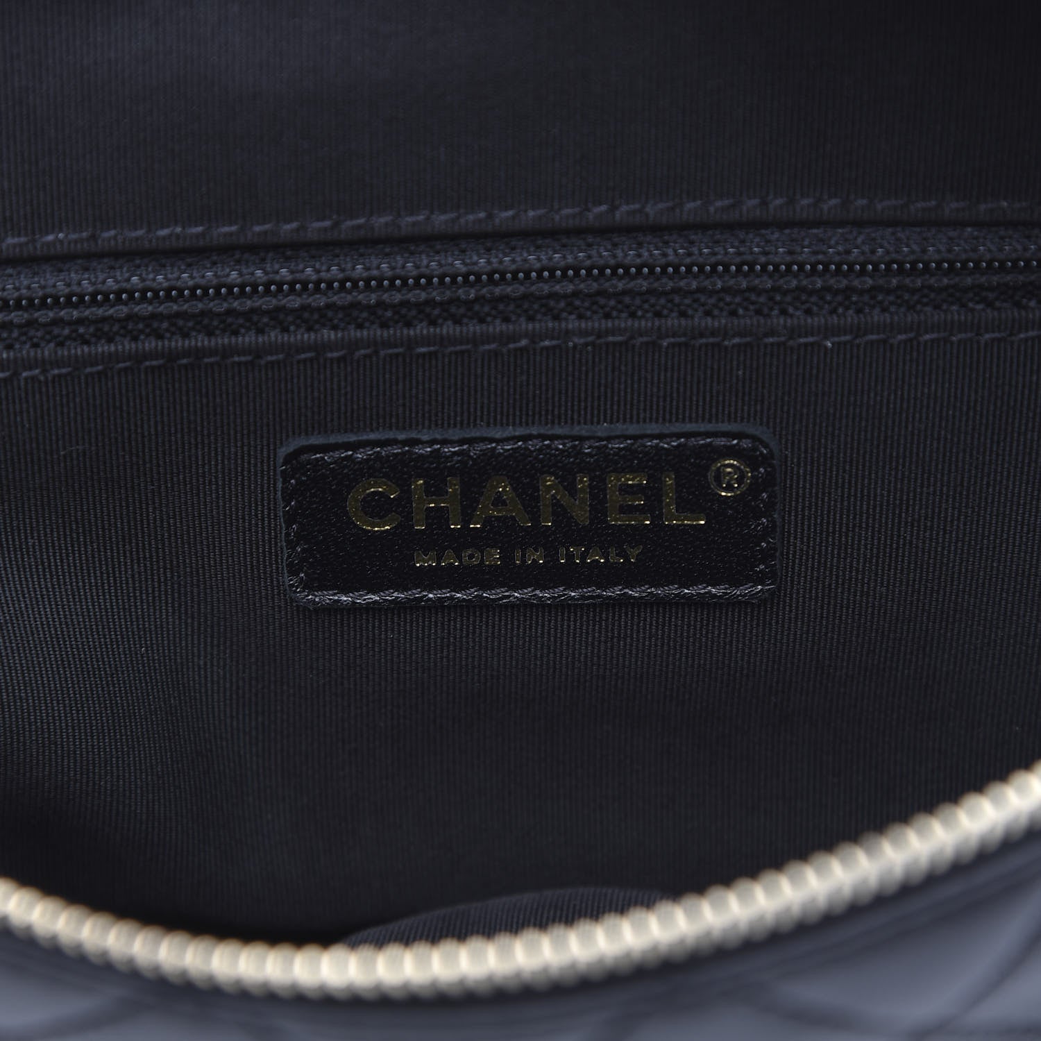 Chanel Lambskin Quilted Studded Waist Bag Fanny Pack Black 6 of 10
