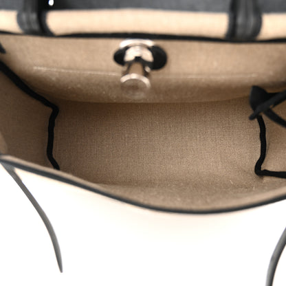 Hermes Military Toile Vache Hunter Herbag Zip Retourne 31 PM Ficelle Black 6 of 11