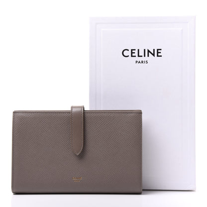 Celine Grained Calfskin Large Multifunction Strap Wallet Pebble 10 of 10