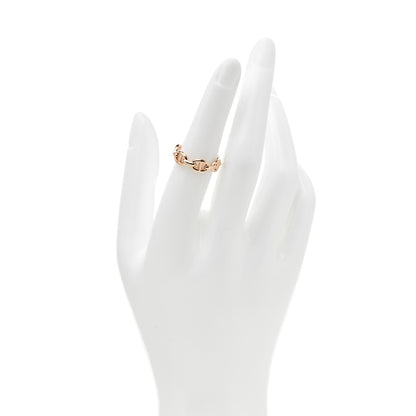Hermes 18K Rose Gold PM Chaine D'Ancre Enchainee Ring 52 6 2 of 7
