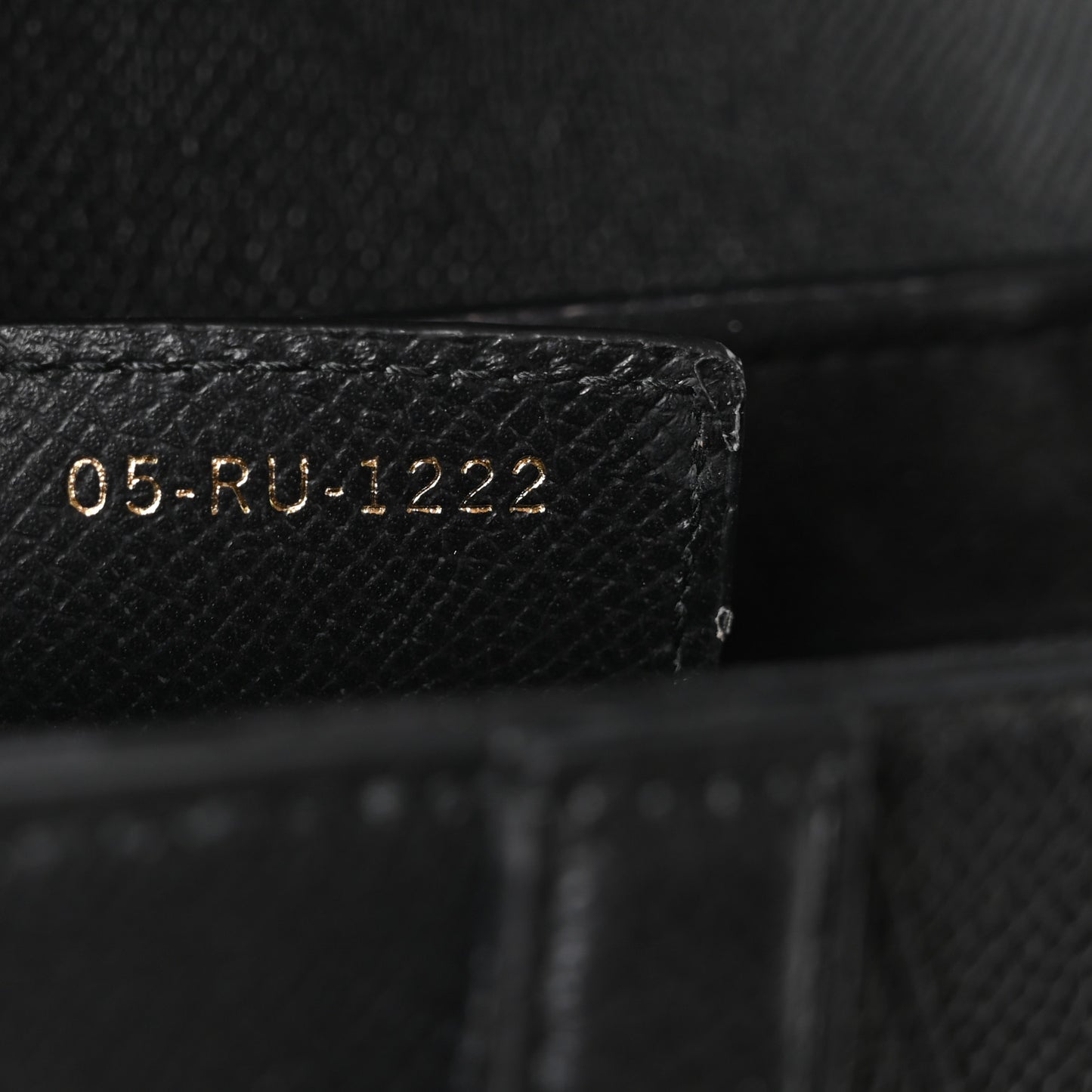 Grained Calfskin Saddle Bag With Strap Black