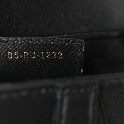 Christian Dior Grained Calfskin Saddle Bag With Strap Black 7 of 11