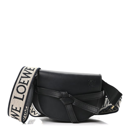Loewe Calfskin Jacquard Mini Gate Dual Bag Black 1 of 9