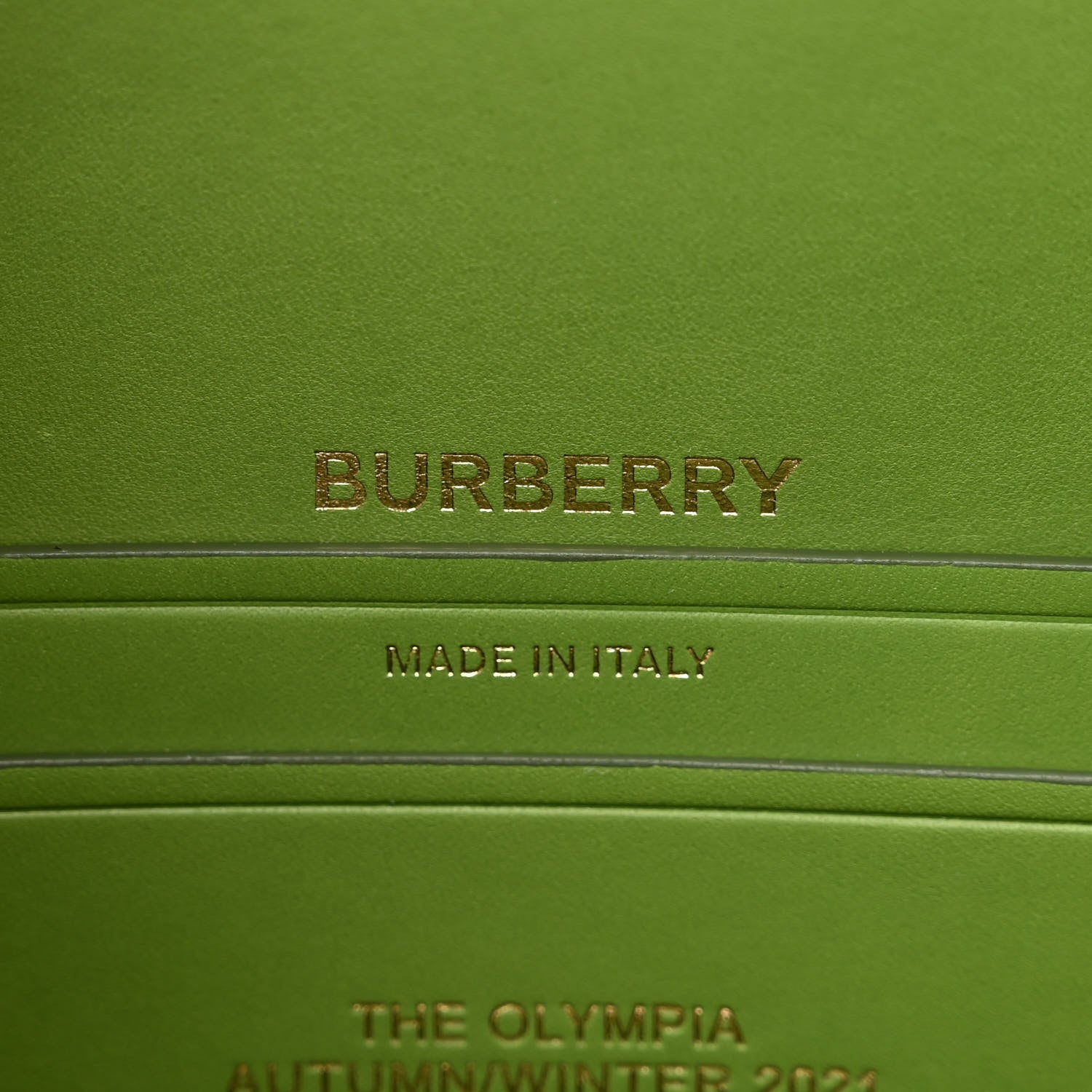 Burberry Calfskin Small Olympia Shoulder Bag Green 6 of 10