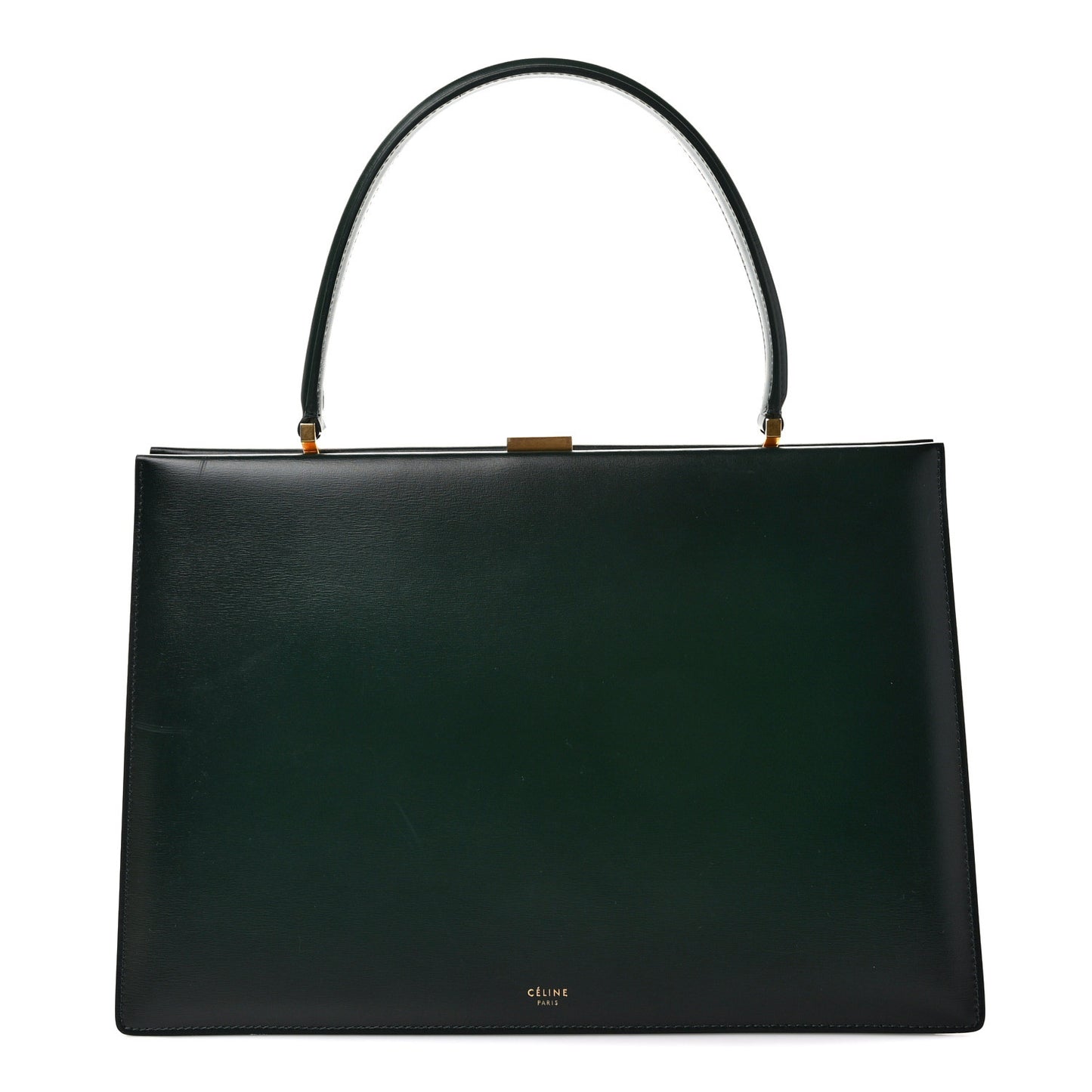 Patina Box Calfskin Medium Clasp Bag Dark Green