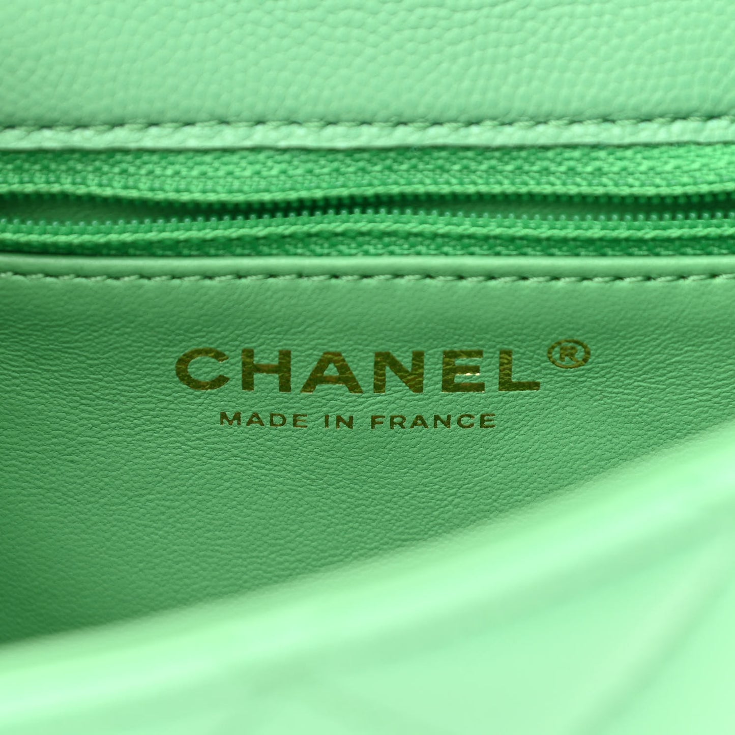 Caviar Quilted Mini Sweet Classic Flap Green