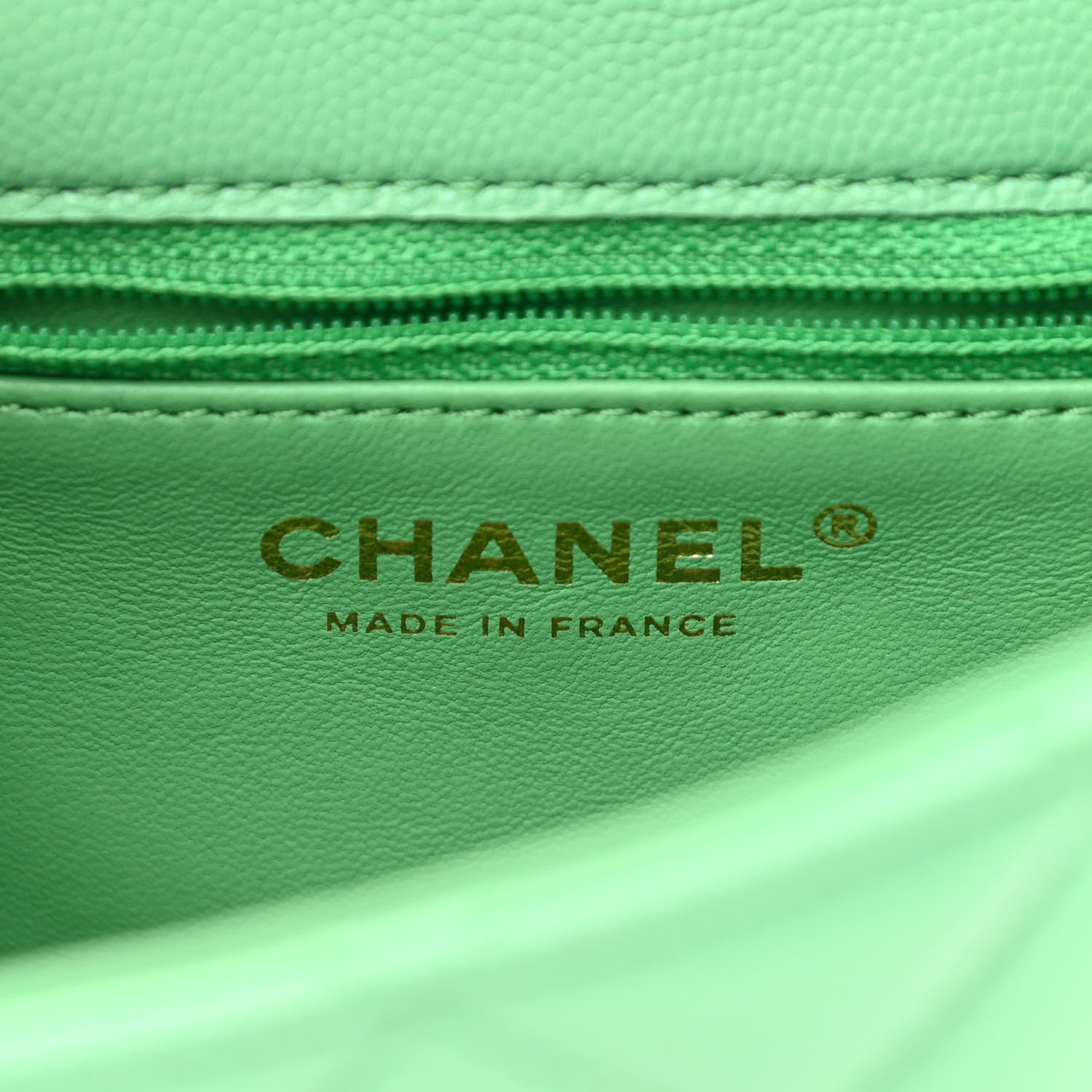 Chanel Caviar Quilted Mini Sweet Classic Flap Green 6 of 10