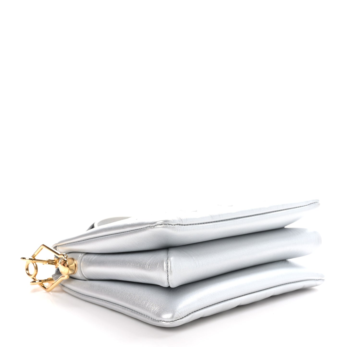 Lambskin Embossed Monogram Coussin BB Silver