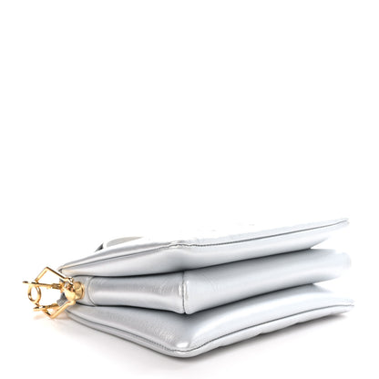 Louis Vuitton Lambskin Embossed Monogram Coussin BB Silver 4 of 10