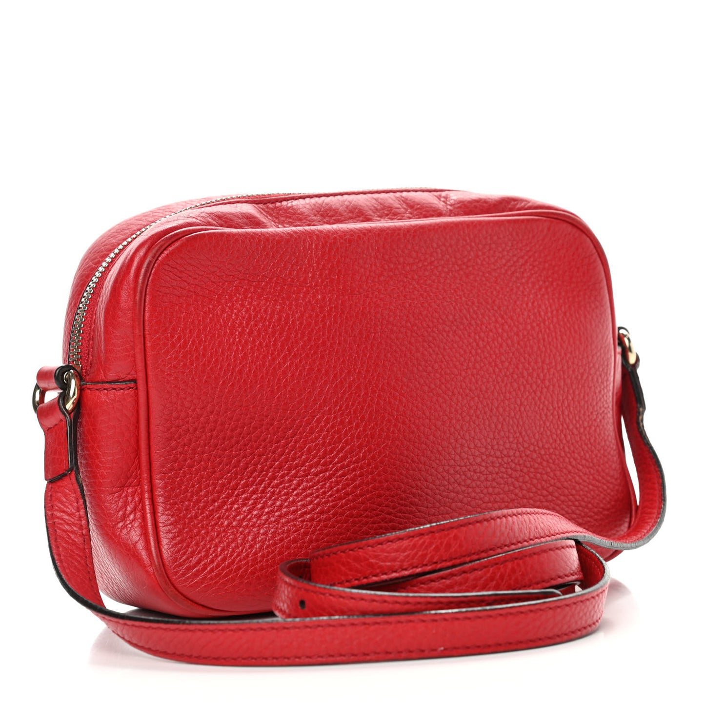 Pebbled Calfskin Small Soho Disco Bag Tabasco Red