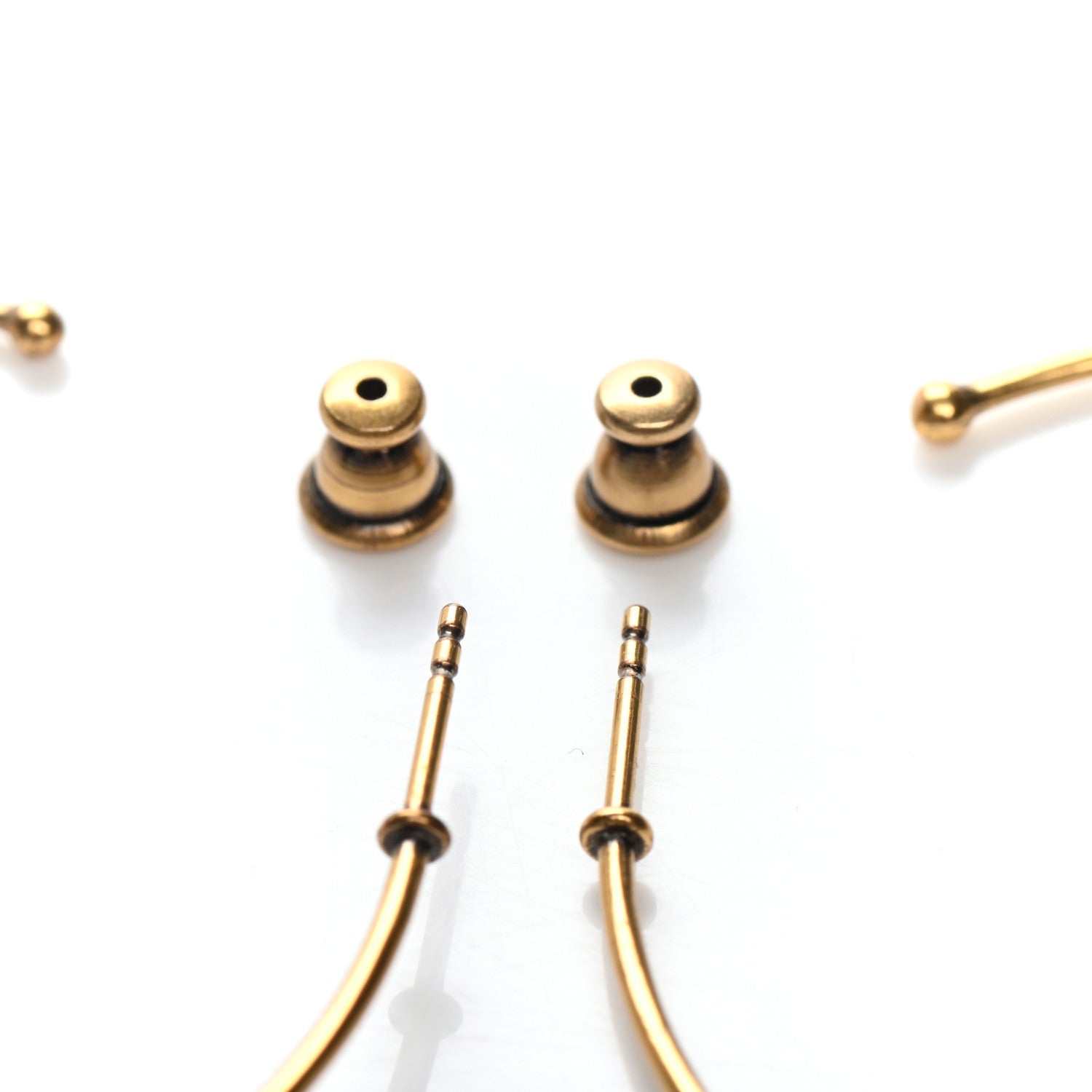 Christian Dior Metal J'Adior Hoop Earrings Aged Gold 3 of 4