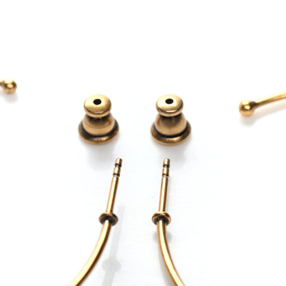 Christian Dior Metal J'Adior Hoop Earrings Aged Gold 3 of 4