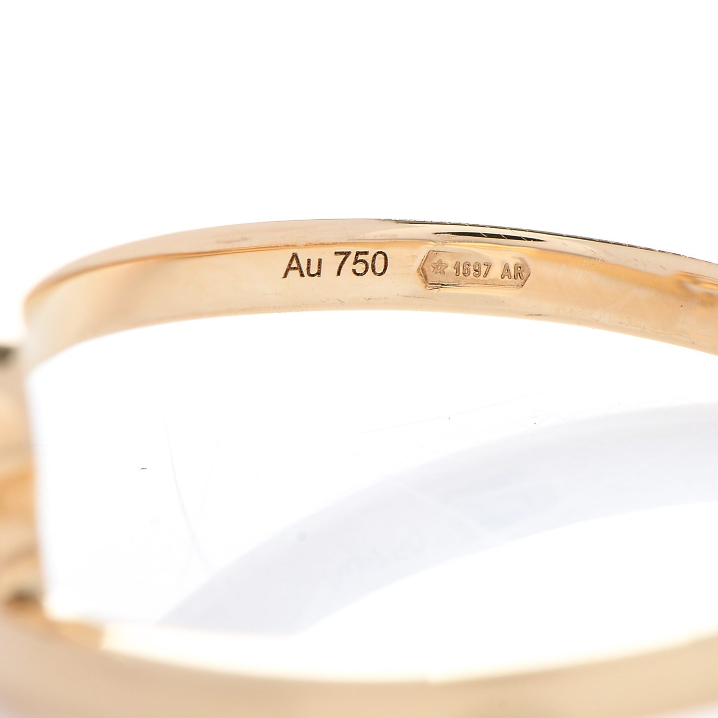 18K Yellow Gold Running G Ring 55 7.25