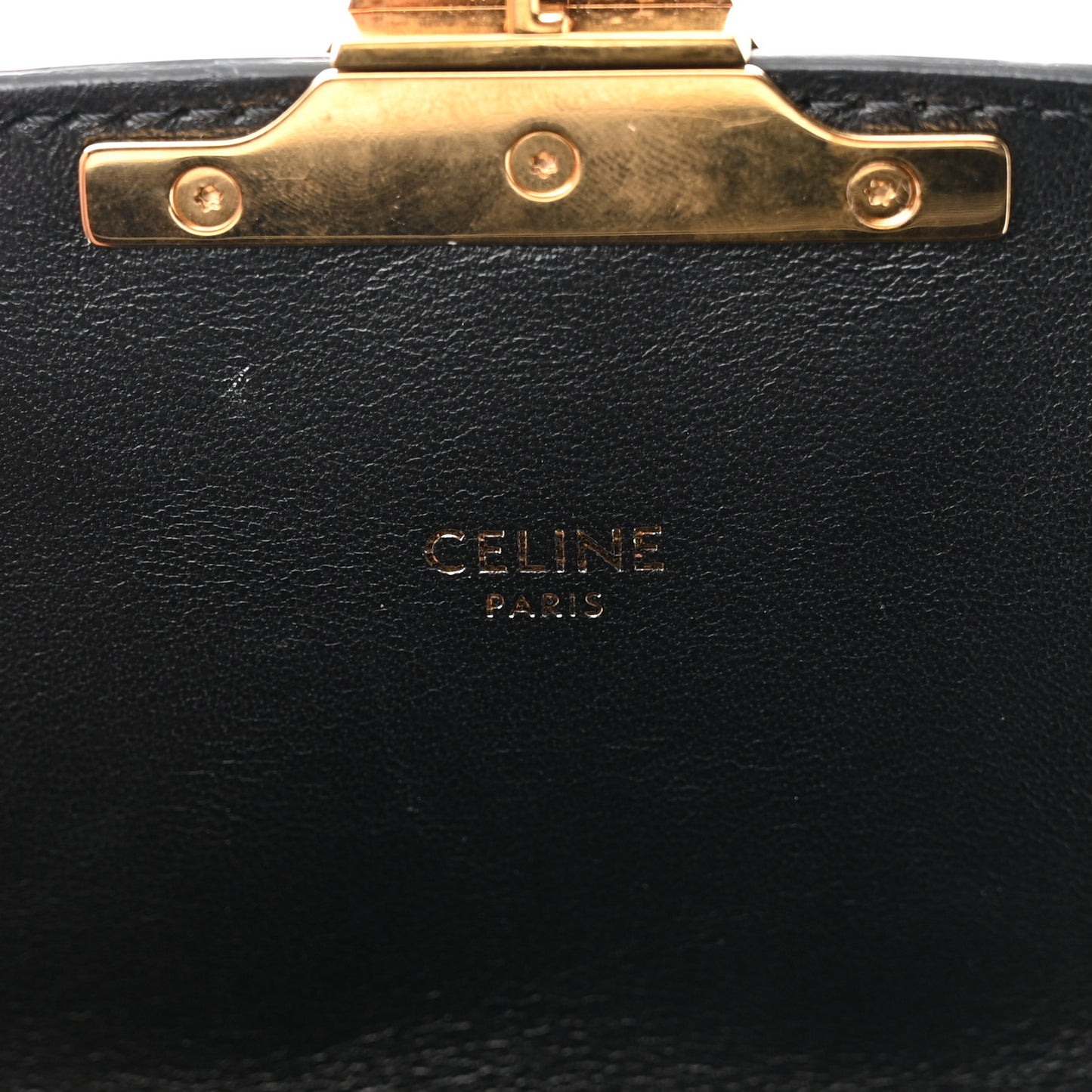 Canvas Calfskin Triomphe Embroidered Medium Triomphe Bag Black