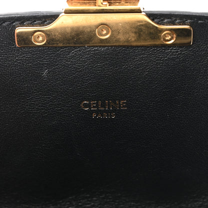 Celine Canvas Calfskin Triomphe Embroidered Medium Triomphe Bag Black 12 of 14