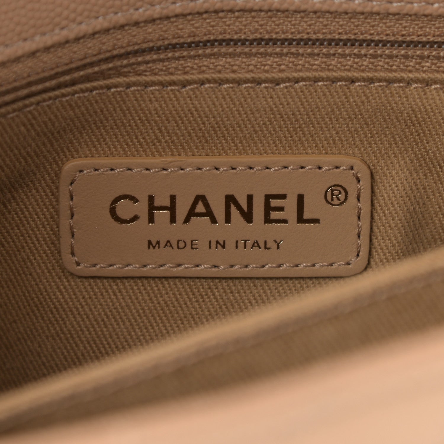 Chanel Caviar Chevron Quilted Mini Coco Handle Flap Beige 6 of 12