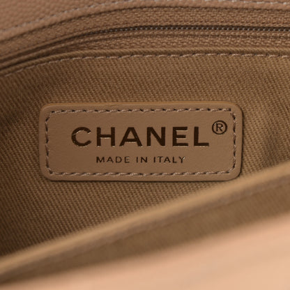 Chanel Caviar Chevron Quilted Mini Coco Handle Flap Beige 6 of 12