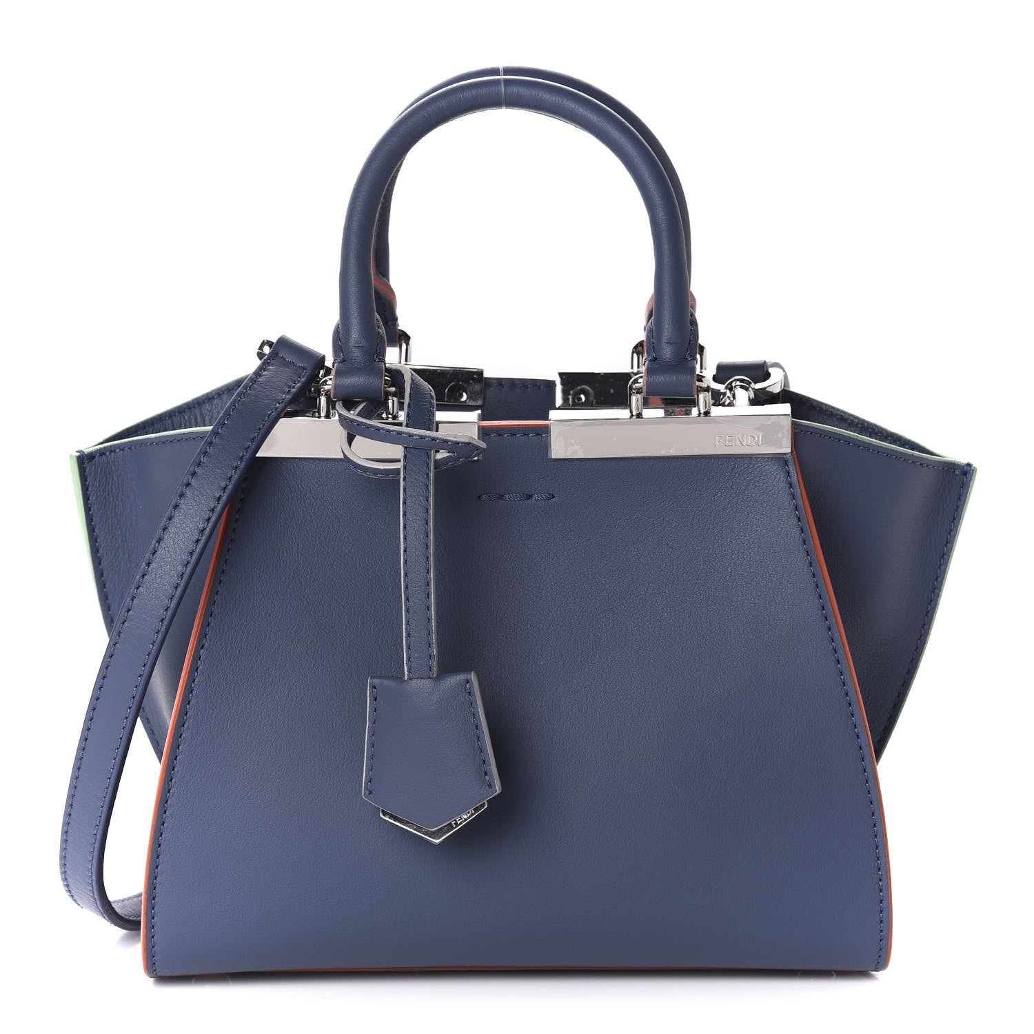 Fendi Vitello Dolce Mini 3jours Tote Mirto 1 of 9