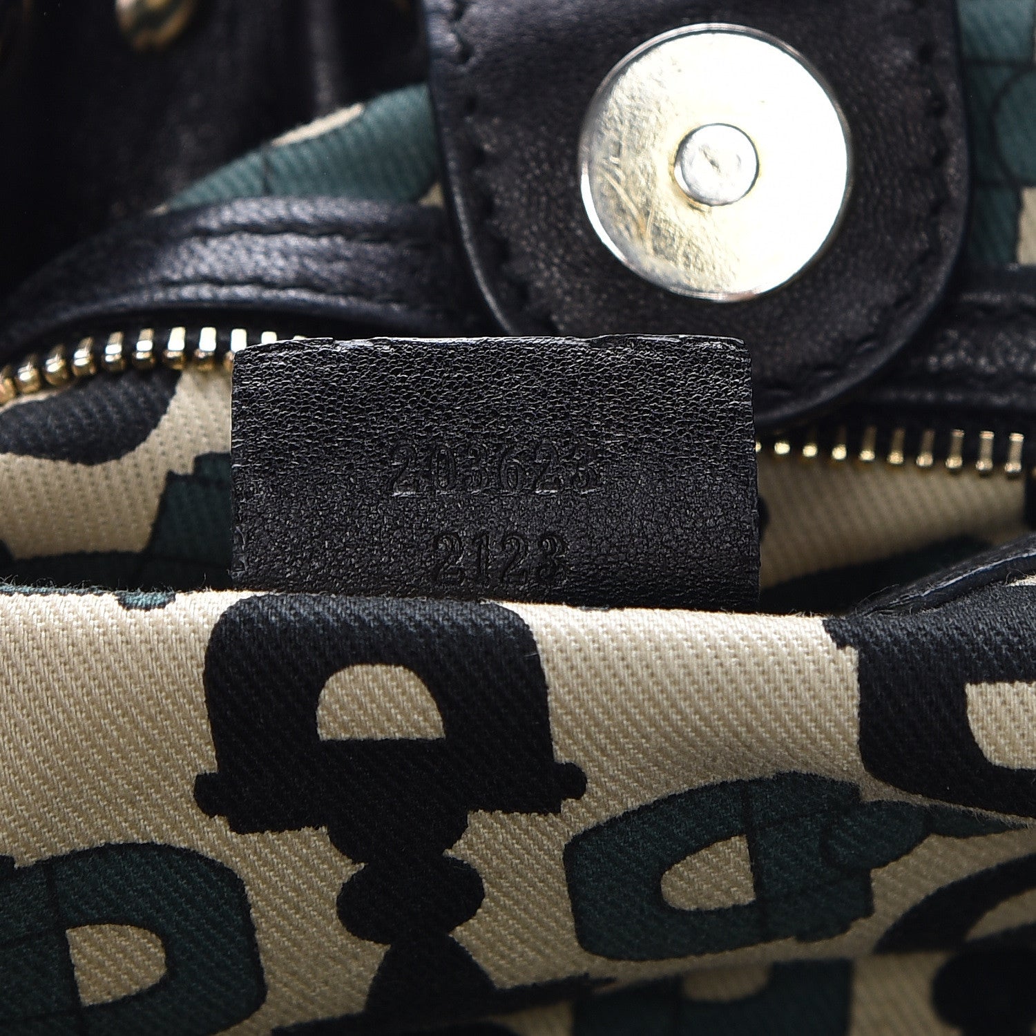 Gucci Calfskin Studded Large Pelham Tote Black 9 of 14