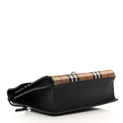 Burberry Derby Calfskin Vintage Check Small Macken Crossbody Bag Black 4 of 12