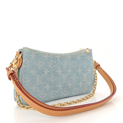 Louis Vuitton Monogram Denim Liv Pochette Sky Blue 2 of 10