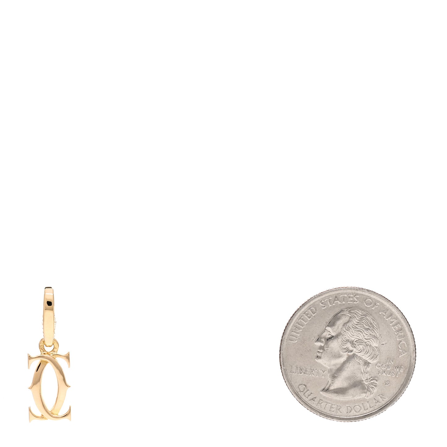 18K Yellow Gold Logo Charm